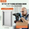 Lauko virtuvės BBQ durelės 457x610 mm, nerūdijančio plieno, vertikalios, su rankena, grilio, kepsninės