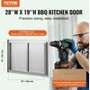 Lauko virtuvės durelės, Dvigubos, Nerūdijančio plieno