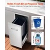 Lauko virtuvės šiukšlių stalčius kepsninių saloms, nerūdijančio plieno daugiafunkcis stalčius, lauko šiukšliadėžės stalčius, kepsninių salos laikymo organizatorius, įmontuojama virtuvės įranga