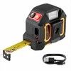 Lazerinė matavimo juosta 2 in 1, įkraunama, su magnetu, 41m lazeris ir 7.6m juosta, skaitmeninis atstumo matuoklis, dviguba skalė, statybinė ruletė lauko darbams ir dekoravimui