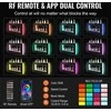 LED Apšviesta Baro Lentyna Gėrimams, RF ir Programėlės Valdymas, 1210 mm, RGB Šviečianti Lentyna Gėrimų Buteliams, Spalvota LED