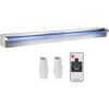 LED baseino krioklys, nerūdijančio plieno fontanas 120 cm, kaskada, vandens sienelė