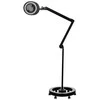 LED didinamoji lempa su stovu, 60 SMD LED, juoda, manikiūrui, kosmetinėms procedūroms, detaliems darbams, apžiūros lempa