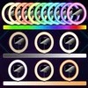 LED RGB žiedinė lempa su trikoju ir telefono laikikliu asmenukėms, 26 cm pritemdomas vaizdo apšvietimo rinkinys, šviesos žiedas, asmenukių lempa, makiažo lempa