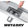 Fala Linijinis Wet & Dry juodo stiklo drenažas 70 cm, nerūdijančio plieno dušo drenažas, vonios kambario drenažas, linijinis grindų drenažas