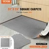 Lipnios kiliminės plytelės miegamajam ir svetainei, minkštos šviesiai pilkos 61x61 cm plytelės, lengvai montuojama grindų danga