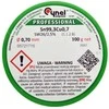Lituoklio alavas su fluxu 0.7mm, bešvinis, 100g ritė litavimui