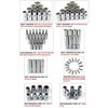 Lizdų rinkinys, 108 dalių mechanikų įrankių rinkinys, 1/4" ir 1/2" dydžio lizdų raktų rinkinys, Torx antgalių rinkinys, automobilių remonto įrankių rinkinys