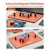 Magnetinė litavimo pagalbinė stotelė elektronikos remontui ir amatams, 4 lanksčios svirtys ir sunkus pagrindas, litavimo trečioji ranka PCB laikiklių rinkinys, litavimo stovas