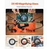 Magnetinė litavimo stotelė su pagalbinėmis rankomis elektronikos remontui, 4 svirčių trečiosios rankos įrankis su 3X LED didinamąja lempa, spaustuvu ir PCB laikikliais, reguliuojamas litavimo laikiklis