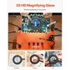 Magnetinė litavimo stotelė su pagalbinėmis rankomis elektronikos remontui, 3X LED didinamoji lempa, 4 PCB laikikliai, 360 karšto oro pistoleto laikiklis, sunkaus plieno pagrindas, trečioji ranka litavimui