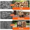 Malkų vežimėlis 113 kg, su vandeniui atspariu audiniu, tvirtas plieno rėmas, malkinės, malkų pervežimo priemonė