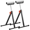 Medienos apdirbimo ritininiai stovai, 2 vnt., reguliuojamas aukštis 680-1079,5 mm, 61 kg maksimali apkrova, sulankstomas ritininis stovas, plieno ritininis stovas
