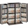 Medijos laikymo spintelė CD ir DVD diskams, reguliuojama lentyna, didelės talpos saugykla, Espresso DVD spintelė, CD organizavimo lentyna, knygų lentyna
