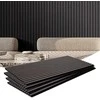 Medinės akustinės panelės 600 x 1200 mm sienų dekoravimui, juodo ąžuolo garso slopinimo panelės, dekoratyvinės garso panelės