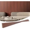 Medinės akustinės panelės 8 vnt, 2450x166x9 mm, moderniai sienai, juodo riešuto garso slopinimo panelės