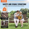 Medinės verandos sūpynės 1,37 metro, karbonizuotos rudos spalvos, skirtos 2–3 žmonėms