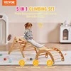 Medinis Piklerio trikampis, laipynė vaikams, Montessori žaislas, 5in1 laipiojimo arka, lankas, kopėtėlės