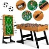 Medinis stalo futbolo stalas, didelis šeimos žaidimas, sulankstomas dizainas, su švieslentėmis, 120 x 60 cm stalo futbolo stalas