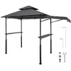 Metalinė BBQ pavėsinė, lauko grilio pastogė, sodo stogelis, terasos grilio palapinė, 2.43m x 1.5m grilio pavėsinė sodui