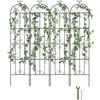Metalinė sodo grotelė vijokliniams augalams, 4 vnt., nerūdijanti, 220x51 cm grotelė, atrama augalams lauke
