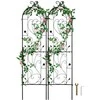 Metalinės sodo grotelės vijokliniams augalams, 2 vnt., nerūdijančios, 152 cm grotelės, juodos grotelės