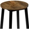 Metalinis baro kėdė FLINT, rustic loft stiliaus, sendinto ąžuolo sėdynė, 65 cm aukščio, virtuvės baro taburetė, pusbario kėdė