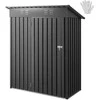Metalinis sodo sandėliukas, didelis lauko daiktadėžė, vandeniui atsparus įrankių namelis su rakinamomis durimis, 1533 x 876 x 1815 mm, cinkuoto plieno sandėliukas sodui, terasai