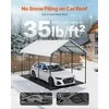 Metalinis stoginė, 3x4.5x3.15m sunkiasvorė automobilių pastogė, lauko garažas valtims, atspari oro sąlygoms automobilių apsauga