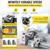 Metalinis tekinimo staklės, 1100W, 220x750mm, greičio reguliavimas, gręžimui, sriegimui, frezavimui, mini tekinimo staklės su 3-jų griebtuvu