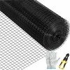 Metalinis tinklas sodo tvoroms ir naminių gyvūnėlių aptvarams, cinkuoto plieno vinilu dengtas 1.63 mm suvirintas vielos tinklas, juodas metalinis tinklas, 61 cm x 1524 cm dydis, apsauginis tinklas nuo graužikų
