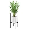 Metalinių gėlių stovas, juodas, dvipusis, 70 cm, loft stiliaus, augalų stovas, gėlių laikiklis