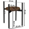 Metalinių gėlių stovas, juodas, kaimiškas, 40 cm, plieno augalų lentyna, metalinė lentynėlė gėlėms, geležinė stovelio lentyna