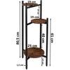 Metalinių gėlių stovas, palėpės stiliaus, TRETORRI RUSTIC, 3 aukštų, gėlėms, augalams, kambarinis, lauko