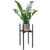 Metalinių gėlių stovas TORRE RUSTIC 60 cm, juodas, plieno augalų stovas, gėlių ekspozicija namams, metalinis stovas gėlėms (Ekspozicinė prekė)