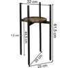 Metalinių gėlių stovas TORRE RUSTIC 60 cm, juodas, plieno augalų stovas, gėlių ekspozicija namams, metalinis stovas gėlėms (Ekspozicinė prekė)