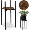 Metalinių gėlių stovas TORRE RUSTIC 60 cm, juodas, plieno augalų stovas, gėlių ekspozicija namams, metalinis stovas gėlėms (Ekspozicinė prekė)