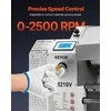 Metalo tekinimo staklės 210 x 370 mm, 550W stalviršio tekinimo staklės, kintamo greičio metalo apdirbimo staklės „pasidaryk pats“ projektams