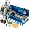 Mini metalo tekinimo staklės, 550 W kintamo greičio metalo tekinimo staklės metalo tekinimui, gręžimui ir sriegimui, precizinės mini tekinimo staklės su įrankių dėže