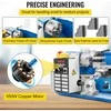 Mini metalo tekinimo staklės, 550 W kintamo greičio metalo tekinimo staklės metalo tekinimui, gręžimui ir sriegimui, precizinės mini tekinimo staklės su įrankių dėže