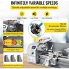 Mini metalo tekinimo staklės 750W, 220 x 600 mm, kintamu greičiu, metalo apdirbimui, gręžimui, tekinimui su atrama, tikslios