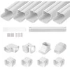 Mini Split linijos komplekto dangtis 76.2 mm, PVC dekoratyvinis vamzdynų dangtis oro kondicionieriui, šilumos siurblio linijos dangtis, baltas oro kondicionieriaus linijos dangtis