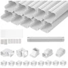 Mini Split linijos rinkinio dangtis, 75 mm pločio, 5400 mm ilgio, PVC dekoratyvinis vamzdynų dangtis oro kondicionieriui, dažomas AC linijos dangtis