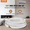 Mini Split linijų rinkinys oro kondicionavimui ir šildymui su trisluoksne izoliacija, variniai vamzdžiai, ŠVOK šaltnešio linijų komplektas, varinis vamzdynas