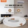 Mini Split linijų rinkinys su trisluoksne izoliacija ir variniais vamzdžiais oro kondicionavimui arba šilumos siurbliams, 7620 mm ilgis, ŠVOK šaltnešio vamzdynas