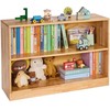 Montessori knygų lentyna, 87 cm žaislų laikymo spintelė, 2 aukštų vaikų vitrina, darželio baldai, vaikų miegamojo knygų lentyna