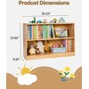 Montessori knygų lentyna, 87 cm žaislų laikymo spintelė, 2 aukštų vaikų vitrina, darželio baldai, vaikų miegamojo knygų lentyna