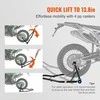 Motociklo galinio rato stovas, sunkiasvoris su U ir L šakių adapteriais, 390 kg galia, reguliuojamas plotis, juodas pakėlimo domkratas, motociklų priežiūros stovas