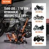 Motociklo hidraulinis keltuvas ATV, motokroso stovas, 0.7 t, juodas moto keltuvas, keturračiams