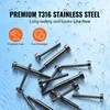 Nematomas kabelių turėklų komplektas, T316 nerūdijantis plienas, 3,2 mm įtempiklis mediniams metaliniams stulpeliams, juoda kabelių turėklų furnitūra